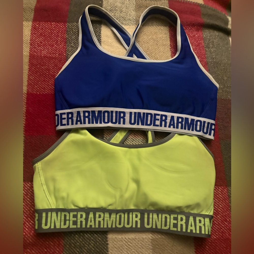 Under Armour Blue and Green Sports Bra Duo